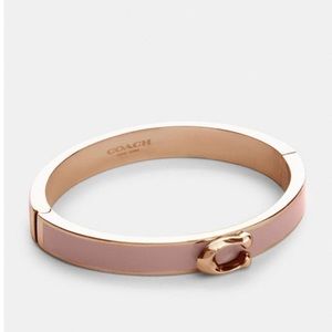 Coach Signature Push Hinged Bangle, New